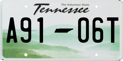 TN license plate A9106T