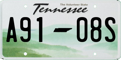 TN license plate A9108S
