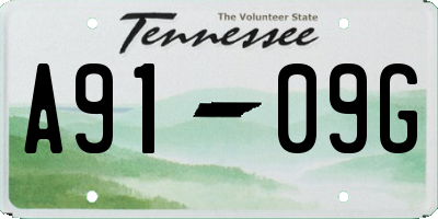 TN license plate A9109G