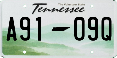 TN license plate A9109Q