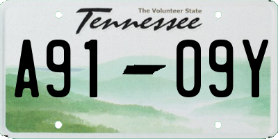 TN license plate A9109Y