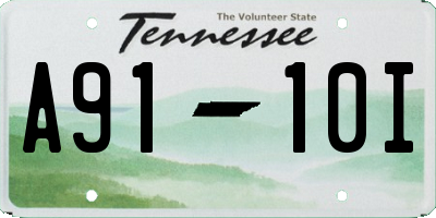 TN license plate A9110I