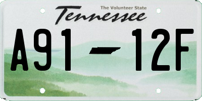 TN license plate A9112F