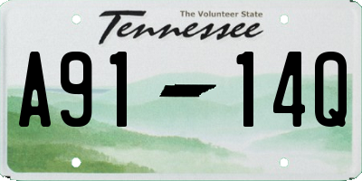 TN license plate A9114Q