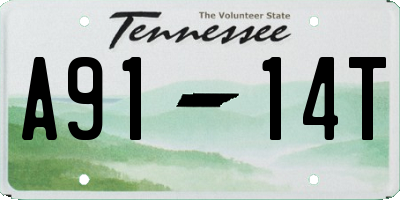 TN license plate A9114T