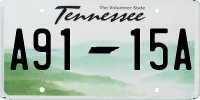 TN license plate A9115A