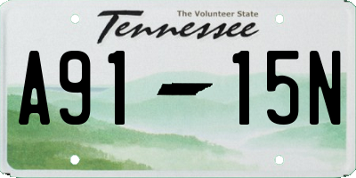 TN license plate A9115N