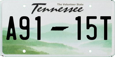 TN license plate A9115T