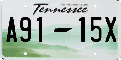 TN license plate A9115X