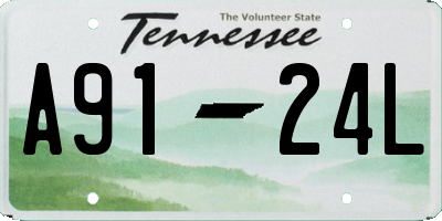 TN license plate A9124L