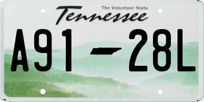 TN license plate A9128L