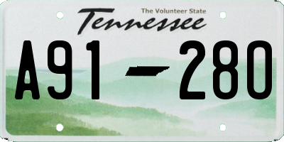 TN license plate A9128O