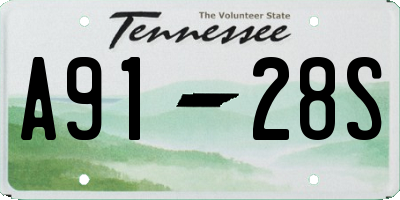 TN license plate A9128S