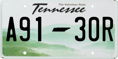 TN license plate A9130R