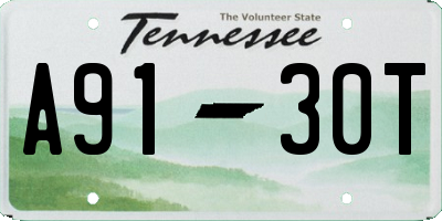 TN license plate A9130T