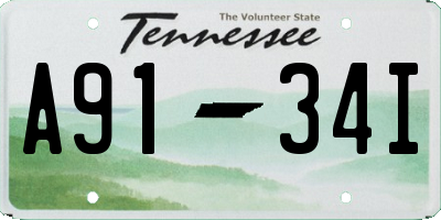 TN license plate A9134I