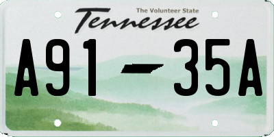 TN license plate A9135A