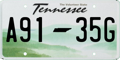 TN license plate A9135G