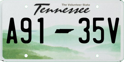 TN license plate A9135V