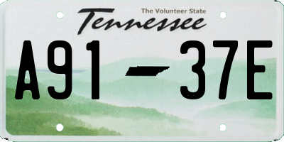 TN license plate A9137E