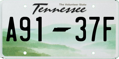 TN license plate A9137F