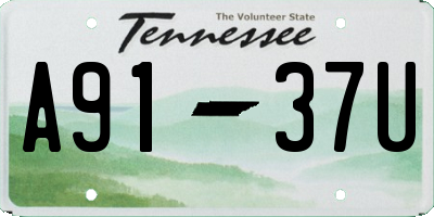 TN license plate A9137U