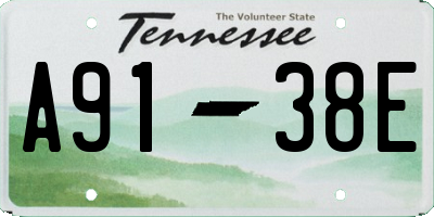 TN license plate A9138E