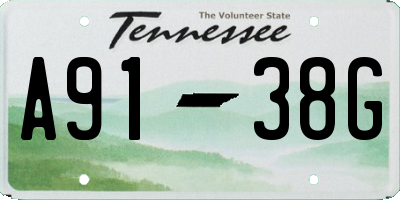 TN license plate A9138G