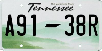 TN license plate A9138R