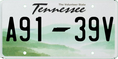 TN license plate A9139V