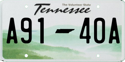 TN license plate A9140A