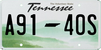 TN license plate A9140S