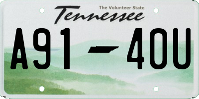 TN license plate A9140U