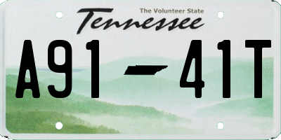 TN license plate A9141T