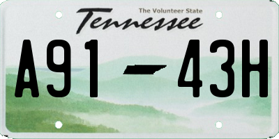 TN license plate A9143H