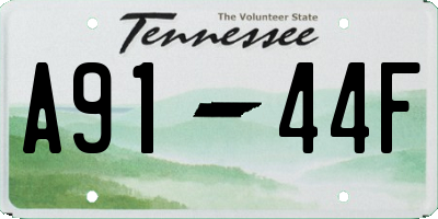 TN license plate A9144F