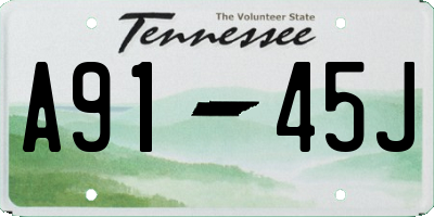 TN license plate A9145J