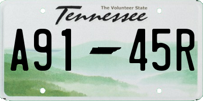 TN license plate A9145R