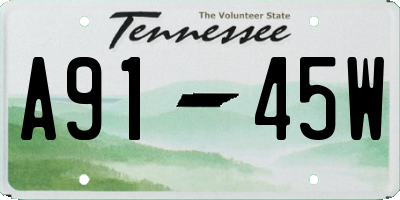 TN license plate A9145W