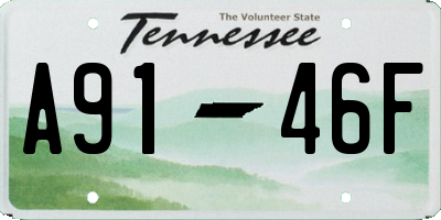 TN license plate A9146F