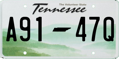 TN license plate A9147Q