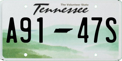 TN license plate A9147S