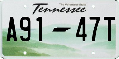 TN license plate A9147T