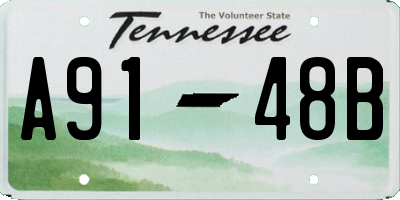 TN license plate A9148B