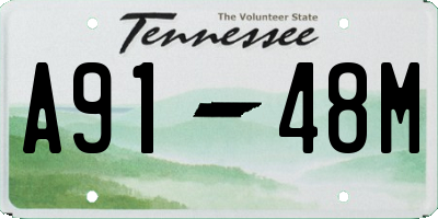 TN license plate A9148M