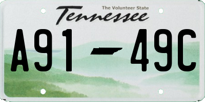 TN license plate A9149C