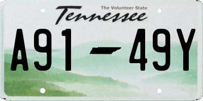 TN license plate A9149Y
