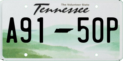 TN license plate A9150P