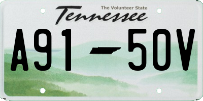 TN license plate A9150V