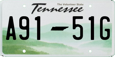 TN license plate A9151G